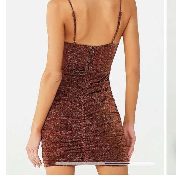 A.PEACH Ruched Glittered Cami Dress - Picture 4 of 4